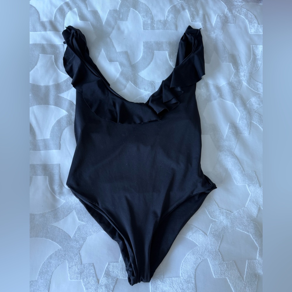 Elegant Black One-Piece Swimsuit